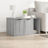 Vidaxxl litière pour chat 80x50x45 cm bois d'ingénierie gris coloris chêne sonoma