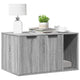 Vidaxxl litière pour chat 80x50x45 cm bois d'ingénierie gris coloris chêne sonoma