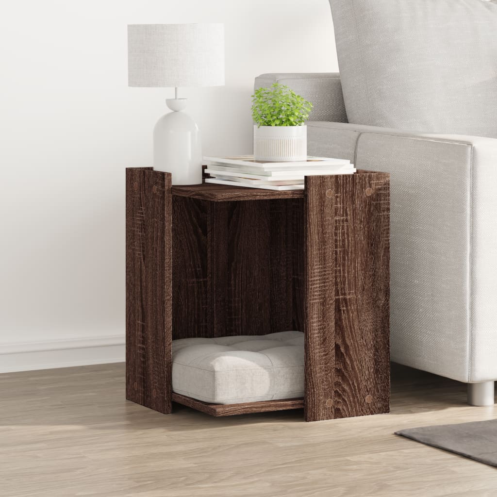 Vidaxl kattenbakkast 42x42x51 cm en bois coupé en chêne brun -colore