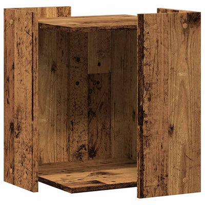 Vidaxl kattenbakkast 42x42x51 cm bois transformé vieux bois coloré