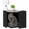 Vidaxl kattenbakkast 53x53x51 cm Bois transformé noir