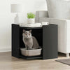 Vidaxl kattenbakkast 53x53x51 cm Bois transformé noir