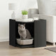 Vidaxl kattenbakkast 53x53x51 cm Bois transformé noir