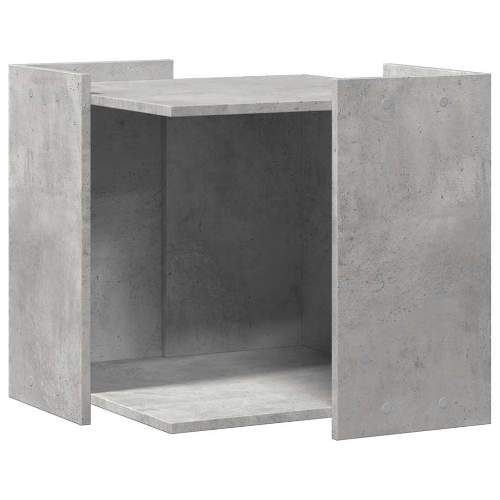 Vidaxl kattenbakkast 53x53x51 cm Betongrij en bois transformé