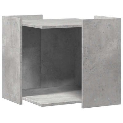 Vidaxl kattenbakkast 53x53x51 cm Betongrij en bois transformé