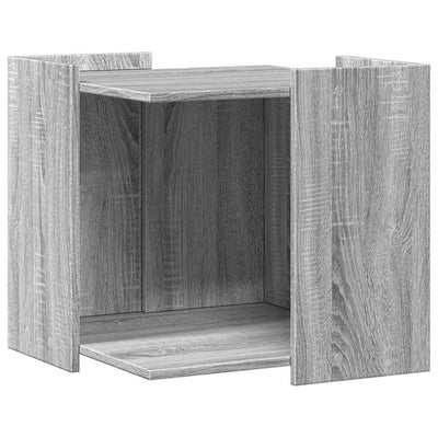 Vidaxl Cattenbakkast 53x53x51 cm Couleur de chêne sonoma gris et gris propice