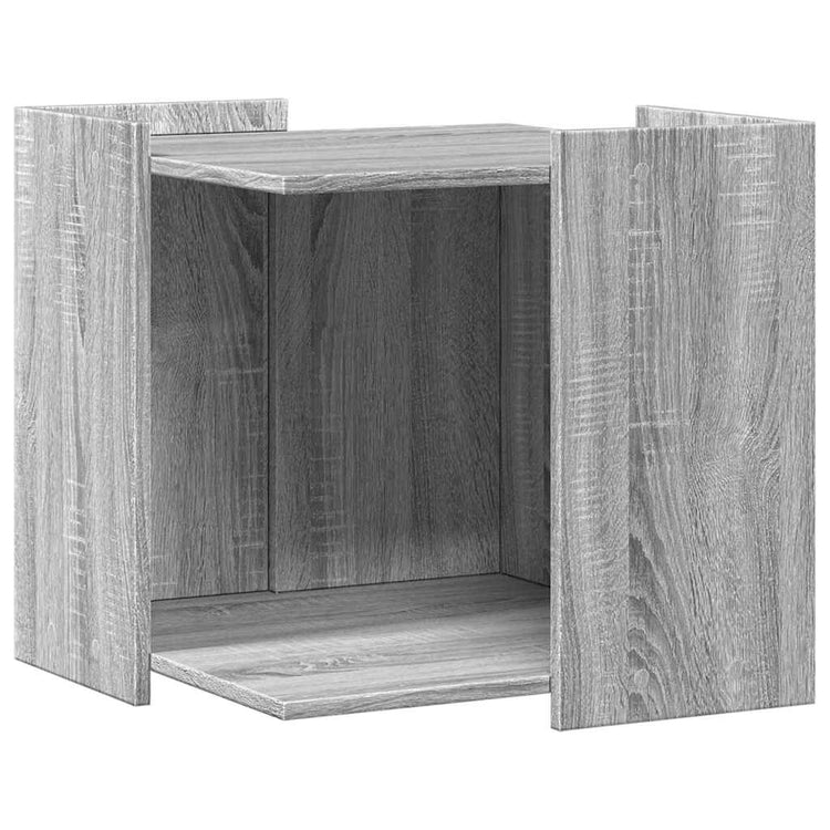 Vidaxl Cattenbakkast 53x53x51 cm Couleur de chêne sonoma gris et gris propice