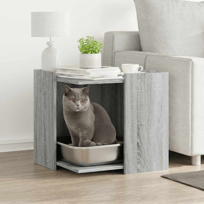 Vidaxl Cattenbakkast 53x53x51 cm Couleur de chêne sonoma gris et gris propice