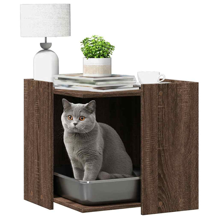 Vidaxl Cattenbakkast 53x53x51 cm en bois coupé en chêne brun -colore