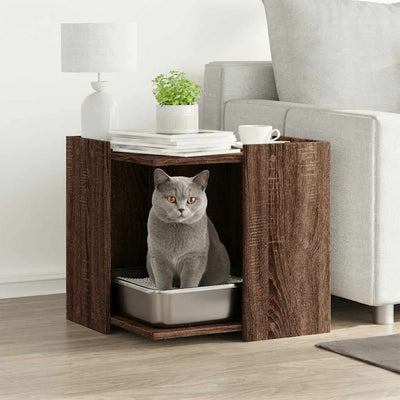 Vidaxl Cattenbakkast 53x53x51 cm en bois coupé en chêne brun -colore
