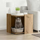 Vidaxxl litière pour chat 53x53x51 cm en bois travaillé, couleur chêne artisanal