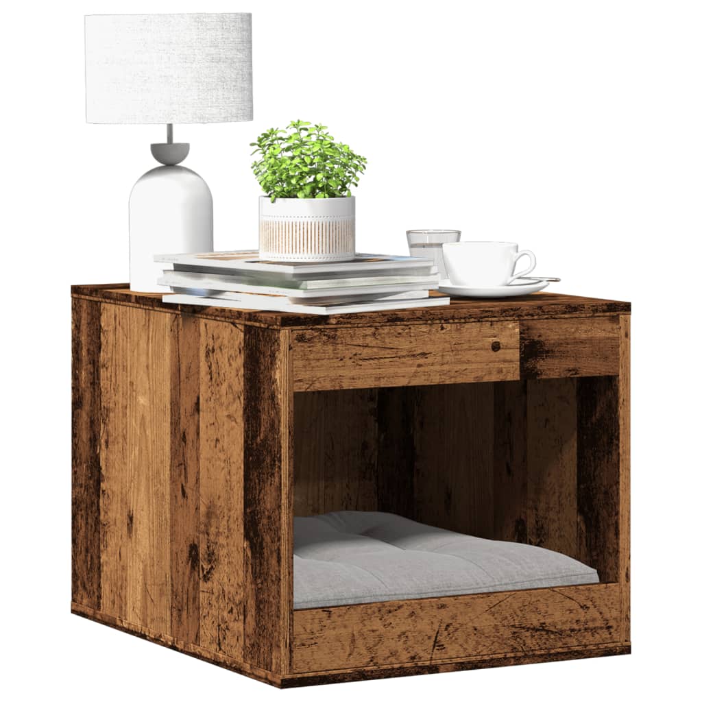 Vidaxl kattenbakkast 47x59x42 cm Bois transformé vieux bois coloré