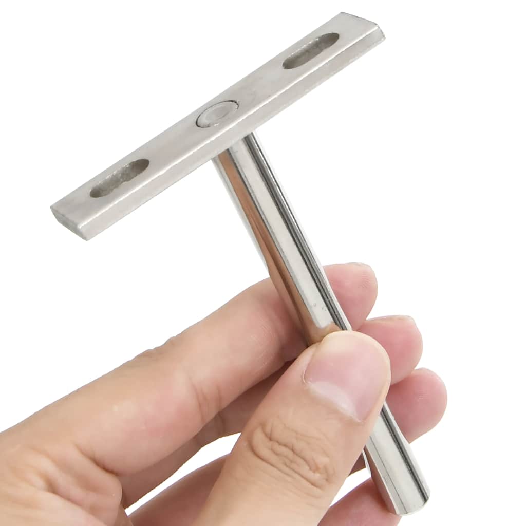 Vidaxl Floating Plank Carriers 12st Invisible Ø10x100 mm d'acier au carbone