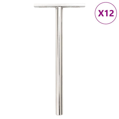 Vidaxl Floating Plank Carriers 12st Invisible Ø10x150 mm d'acier au carbone