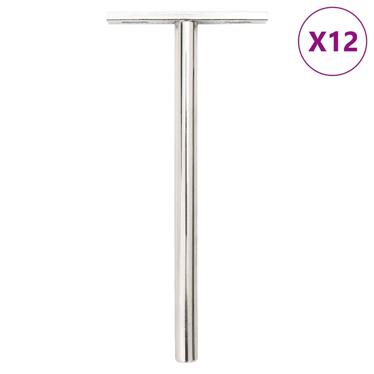 Vidaxl Floating Plank Carriers 12st Invisible Ø10x150 mm d'acier au carbone