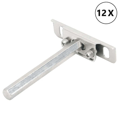 Vidaxl Floating Plank Carriers 12st Invisible Ø12x100 mm d'acier au carbone