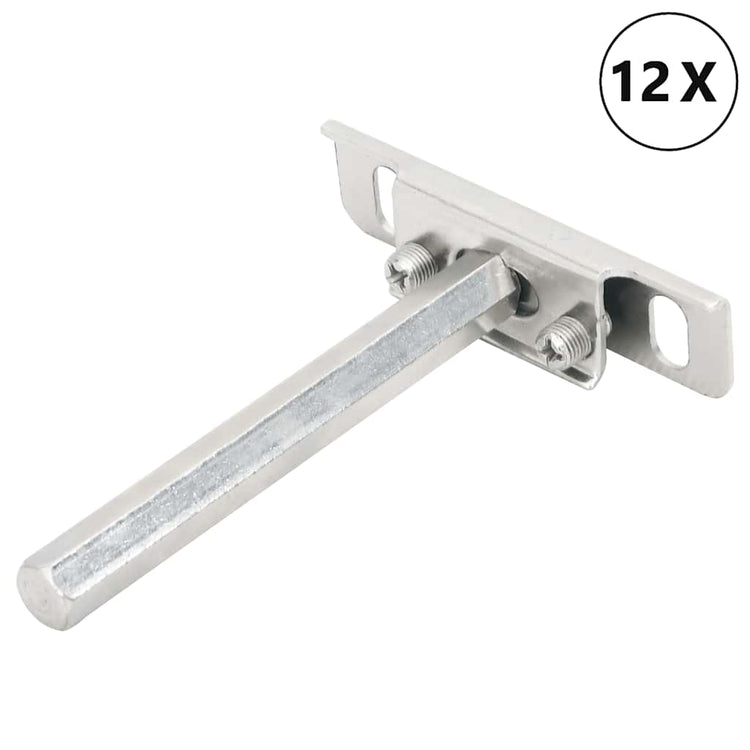 Vidaxl Floating Plank Carriers 12st Invisible Ø12x100 mm d'acier au carbone