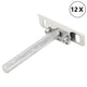 Vidaxl Floating Plank Carriers 12st Invisible Ø12x100 mm d'acier au carbone