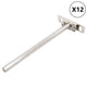 Vidaxl Floating Plank Carriers 12st Invisible Ø12x200 mm d'acier au carbone