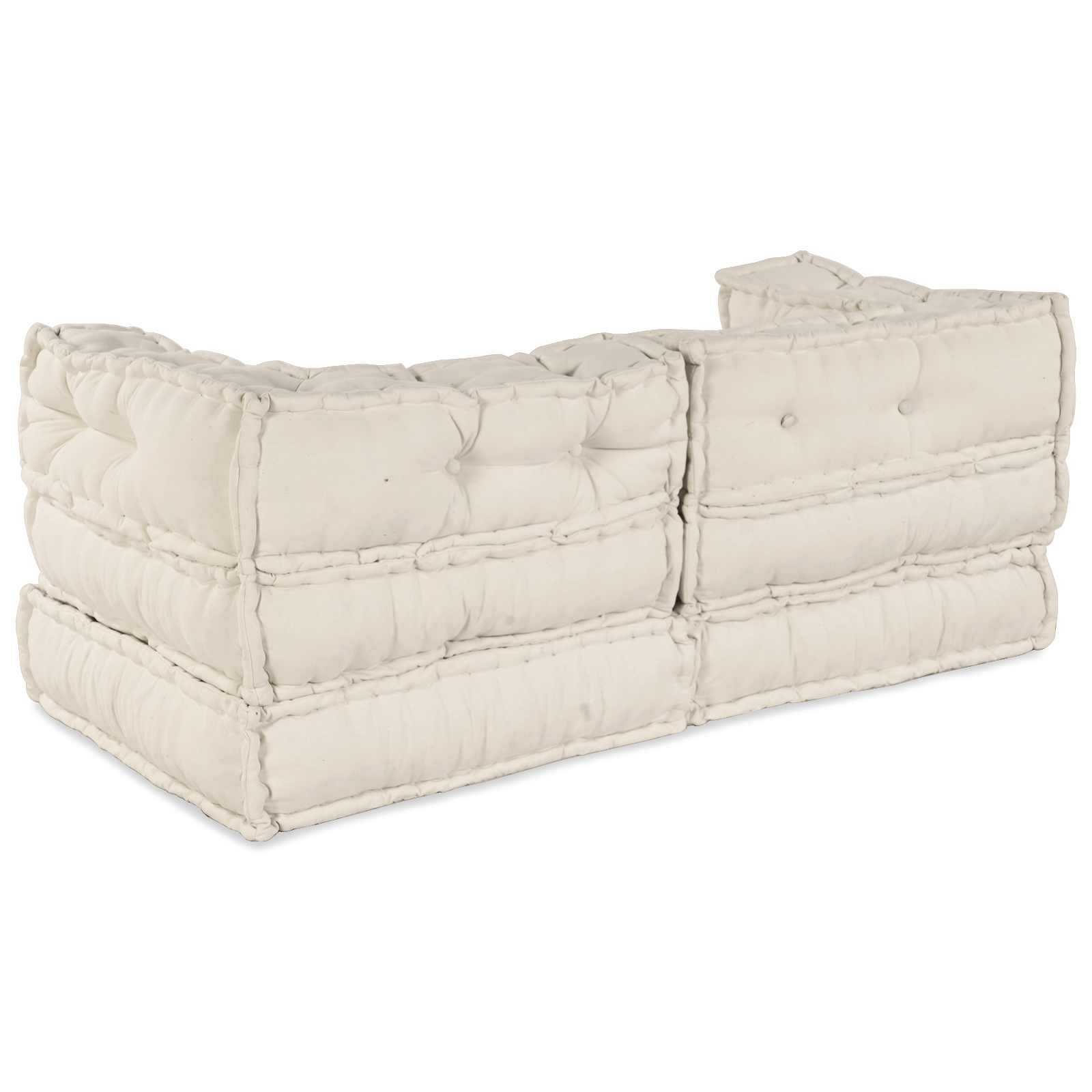 Vidaxl canapé modulable 2 pcs crème 140 x 70 x 56 cm tissu