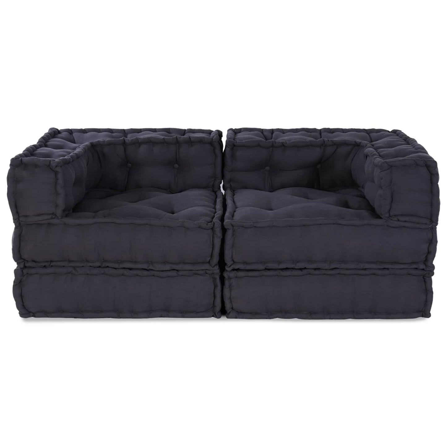 Vidaxl canapé modulable 2 pcs anthracite 140 x 70 x 56 cm tissu