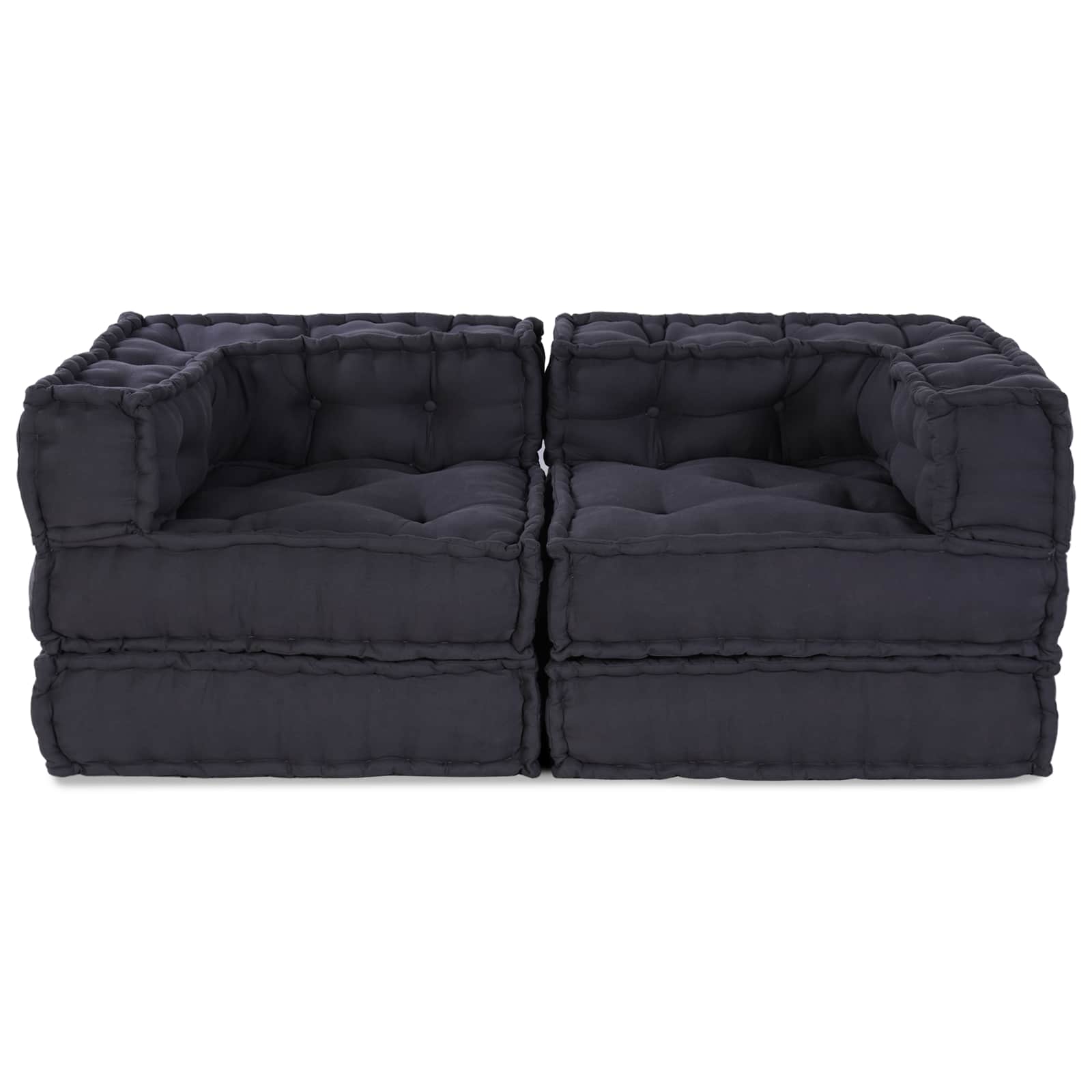 Vidaxl canapé modulable 2 pcs anthracite 140 x 70 x 56 cm tissu