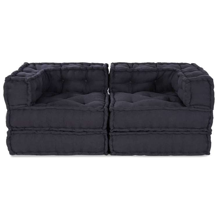 Vidaxl canapé modulable 2 pcs anthracite 140 x 70 x 56 cm tissu