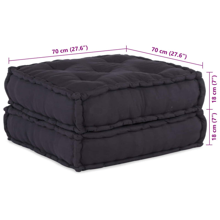 Vidaxl canapé modulable 2 pcs anthracite 140 x 70 x 36 cm tissu