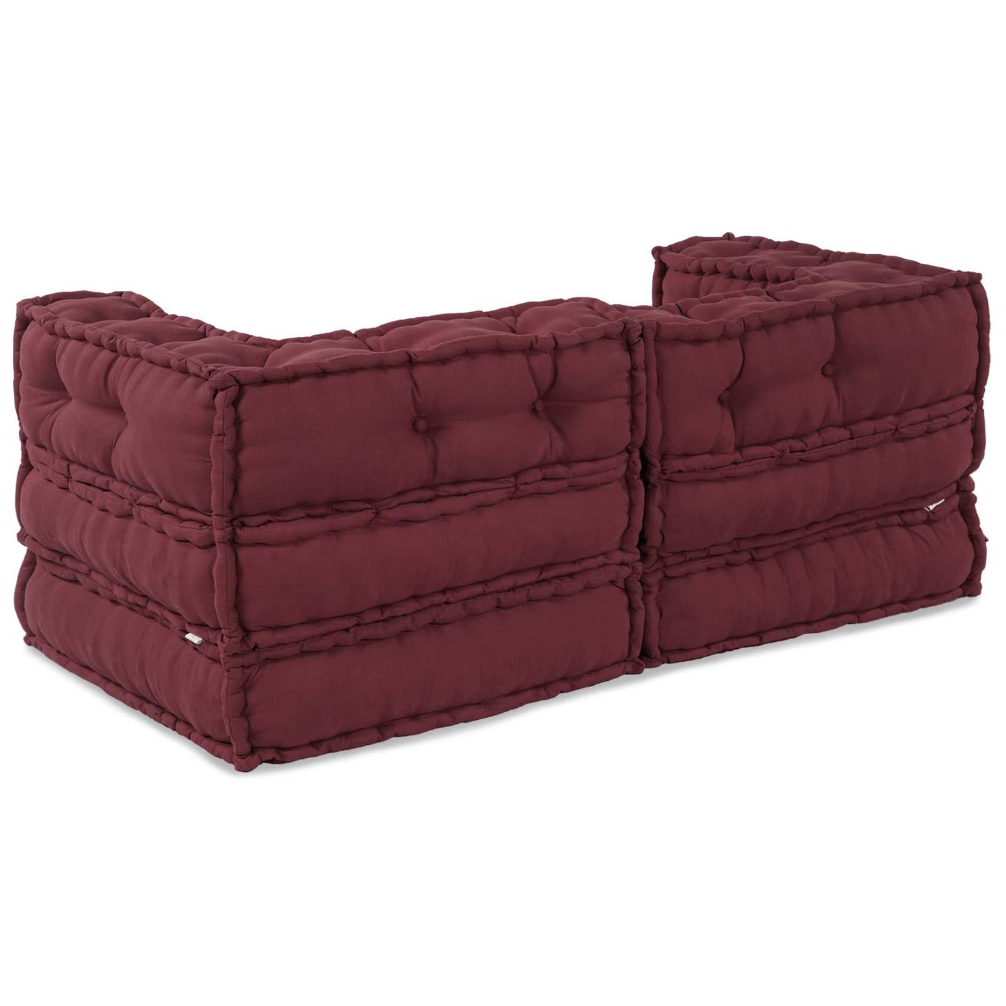 VidaXL canapé modulable 2 pcs bordeaux 140 x 70 x 56 cm tissu