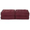 VidaXL canapé modulable 2 pcs bordeaux 140 x 70 x 36 cm tissu