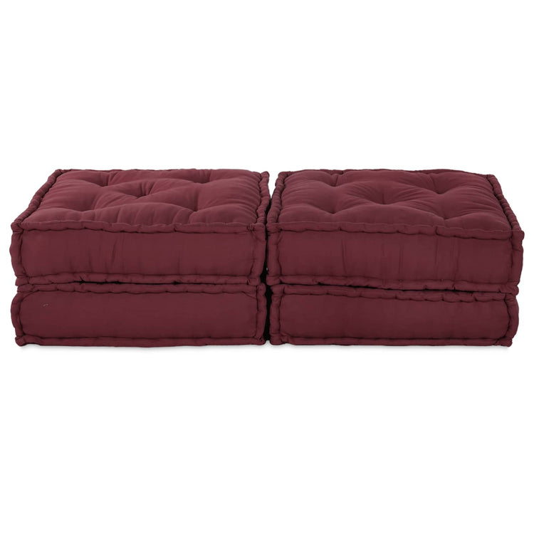 VidaXL canapé modulable 2 pcs bordeaux 140 x 70 x 36 cm tissu