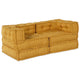 Vidaxl canapé modulable 2 pcs jaune 140 x 70 x 56 cm tissu