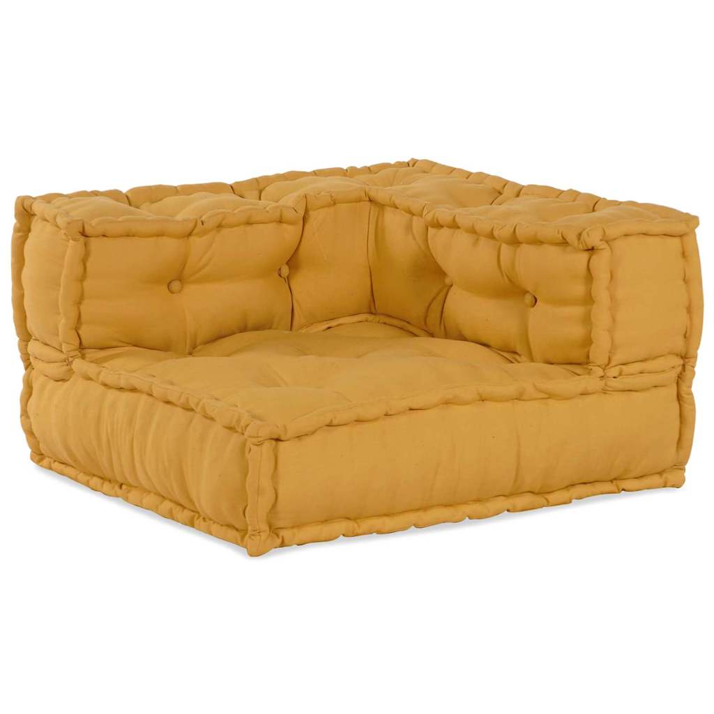 Vidaxl canapé modulable 2 pcs jaune 140 x 70 x 56 cm tissu