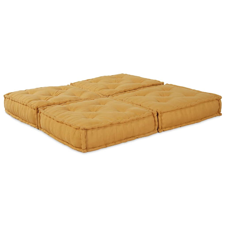 Vidaxl canapé modulable 2 pcs jaune 140 x 70 x 36 cm tissu