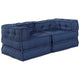 Vidaxl canapé modulable 2 pcs indigo 140 x 70 x 56 cm tissu