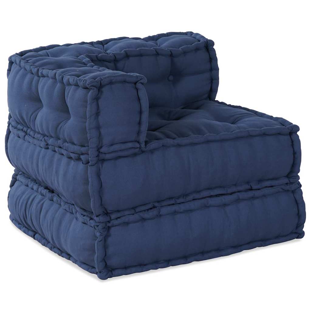 Vidaxl canapé modulable 2 pcs indigo 140 x 70 x 56 cm tissu