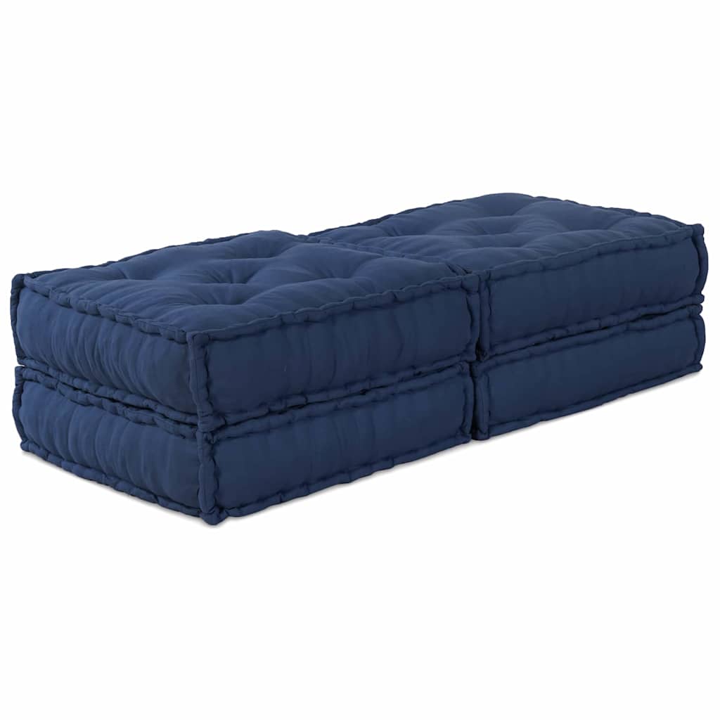 Vidaxl canapé modulable 2 pcs indigo 140 x 70 x 36 cm tissu