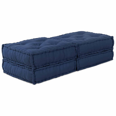 Vidaxl canapé modulable 2 pcs indigo 140 x 70 x 36 cm tissu
