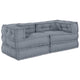 Vidaxl canapé modulable 2 pcs gris 140 x 70 x 56 cm tissu