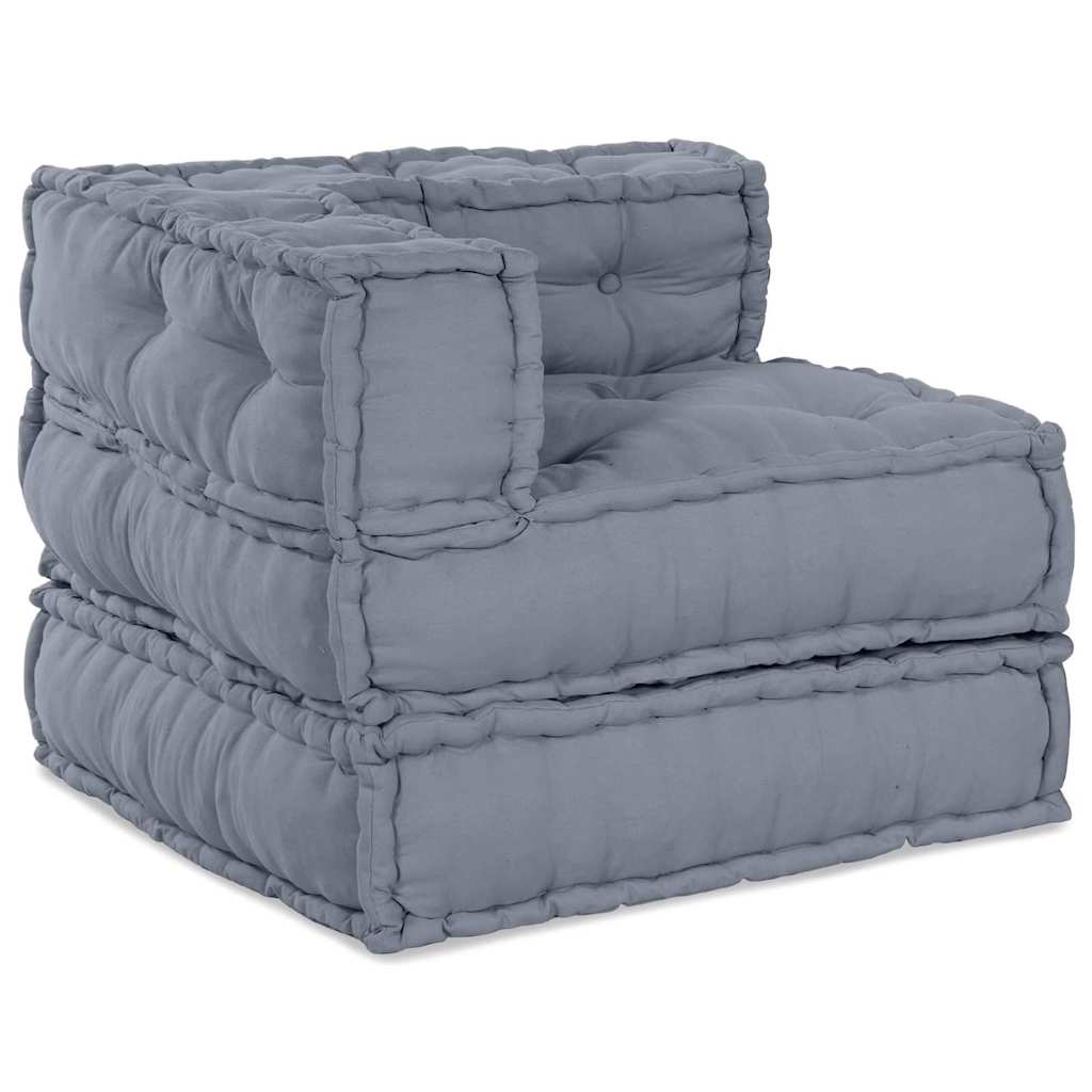 Vidaxl canapé modulable 2 pcs gris 140 x 70 x 56 cm tissu