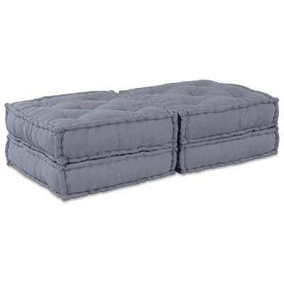 Vidaxl canapé modulable 2 pcs gris 140 x 70 x 36 cm tissu