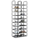 VidaXL étagères à chaussures 2 pcs 33x33x174 cm non tissé 10 couches noir