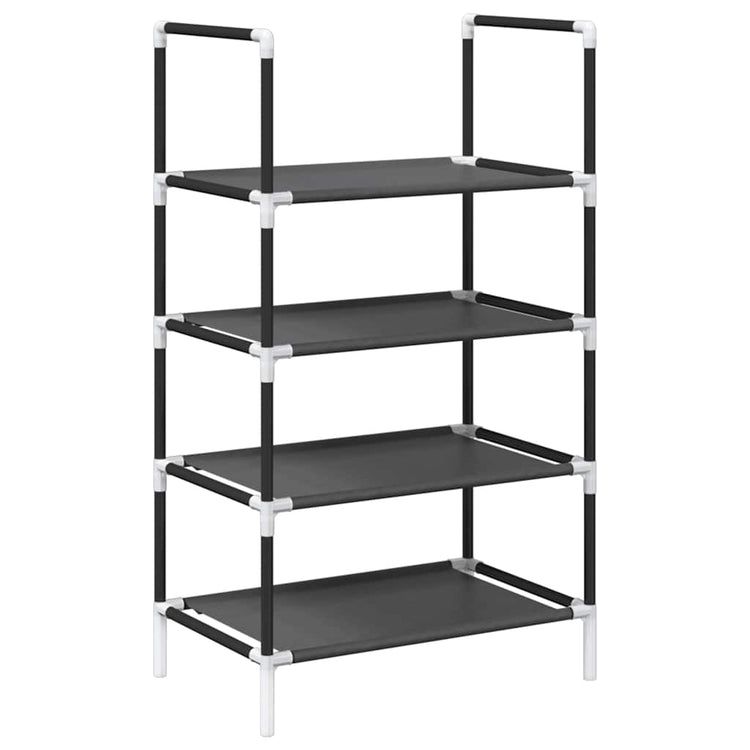 VidaXL étagère à chaussures 4 couches 44x28x77 cm tissu non tissé noir