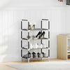 VidaXL étagère à chaussures 4 couches 44x28x77 cm tissu non tissé noir