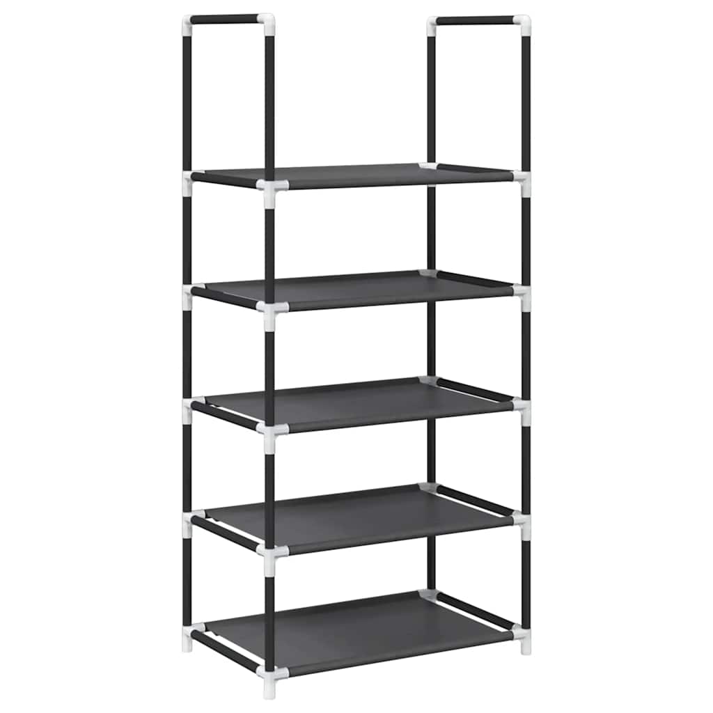 Vidaxx étagère à chaussures 5 couches 44x28x94 cm tissu non tissé noir