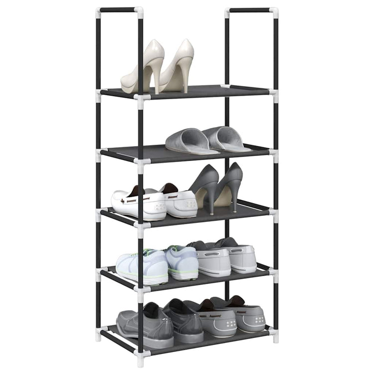 Vidaxx étagère à chaussures 5 couches 44x28x94 cm tissu non tissé noir