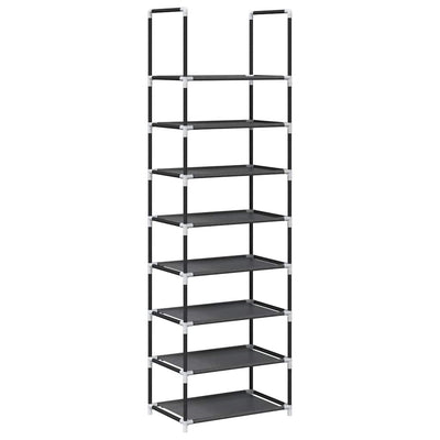 VidaXL étagère à chaussures 8 couches 44x28x145 cm tissu non tissé noir