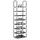 VidaXL étagère à chaussures 8 couches 44x28x145 cm tissu non tissé noir