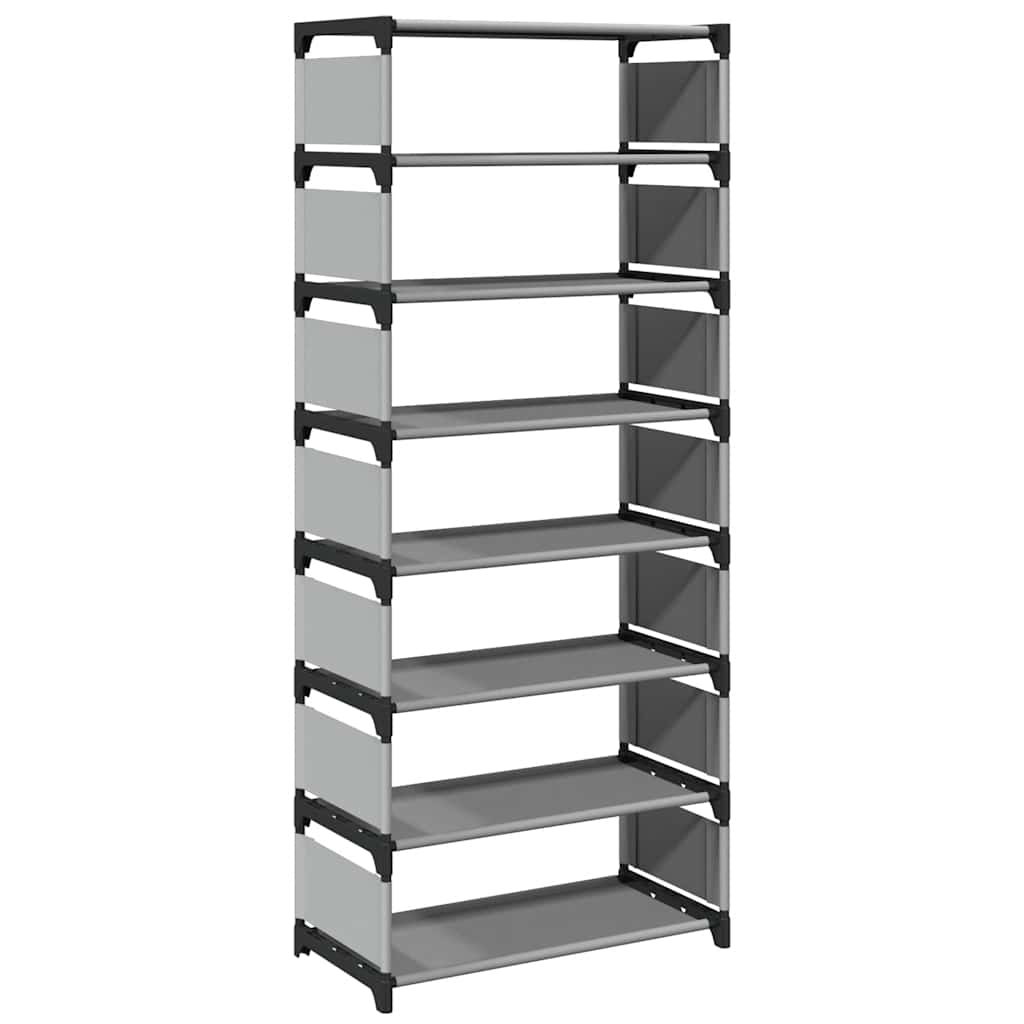 Vidaxx étagère à chaussures 8 couches 54x28x124 cm tissu non tissé gris