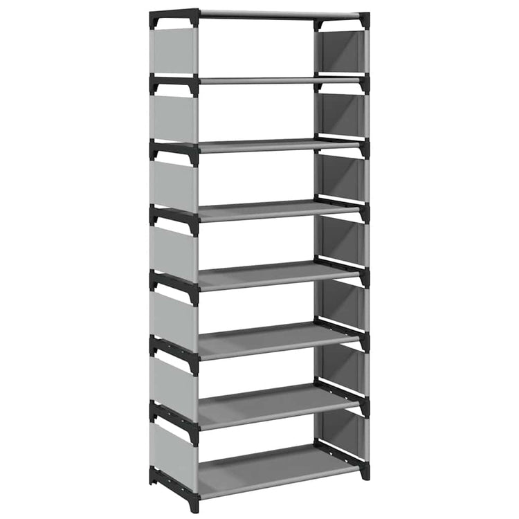 Vidaxx étagère à chaussures 8 couches 54x28x124 cm tissu non tissé gris